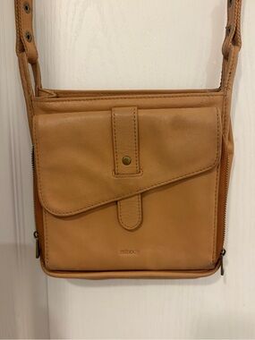 Minooy Tan Leather Crossbody Bag